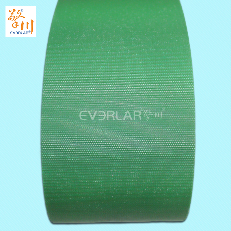 雙面纖維輸送帶綠色加導(dǎo)條防偏移包裝行業(yè)物料傳送皮帶定制