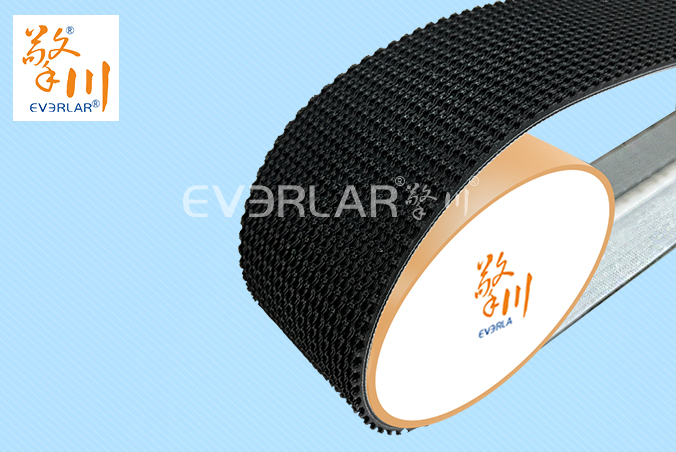 黑色PVC花紋帶加導條耐磨防滑包裝行業(yè)分揀機輸送帶擎川定制