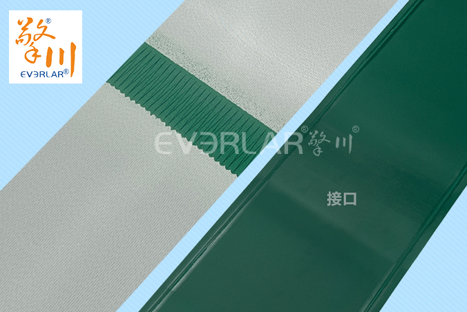 墨綠色PU輸送帶加雙導(dǎo)條耐磨抗撕裂食品電子物流分揀機(jī)皮帶擎川定制