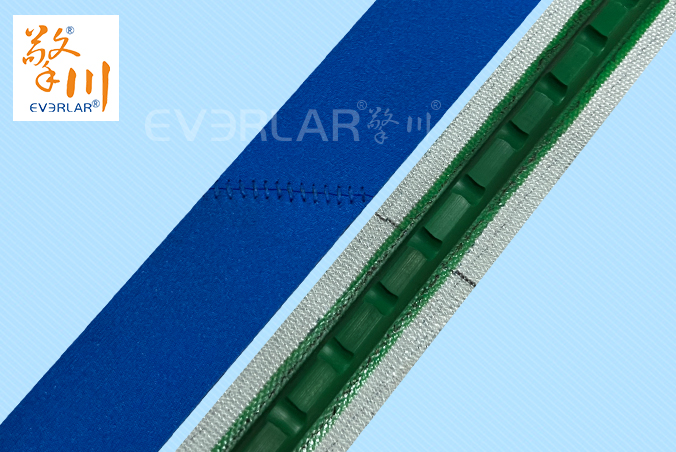 PVC藍(lán)布泡棉導(dǎo)條輸送帶耐磨緩沖包裝物流包裝機(jī)輸送線皮帶