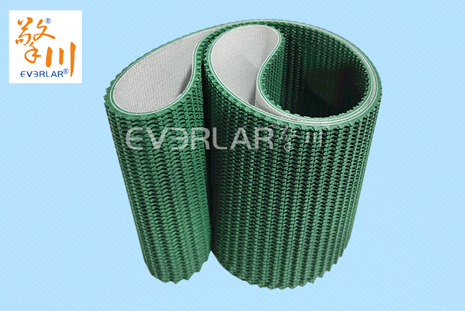 綠色PVC花紋帶防滑耐磨食品物流包裝封箱機提升機灌裝機傳送帶