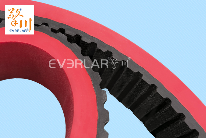 橡膠同步帶加紅膠耐磨防滑立式包裝機枕式包裝機無縫拉膜帶傳動帶