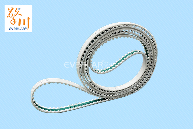 PU同步帶加PU膠綠布打孔開槽精準傳動防滑包裝機械聚氨酯工業(yè)皮帶定制