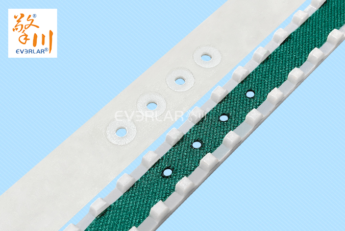 PU同步帶加PU膠綠布打孔開槽精準傳動防滑包裝機械聚氨酯工業(yè)皮帶定制