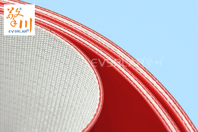 紅色PVC輸送帶耐磨抗拉伸食品電子物流裝配機(jī)包裝機(jī)傳輸線工業(yè)皮帶