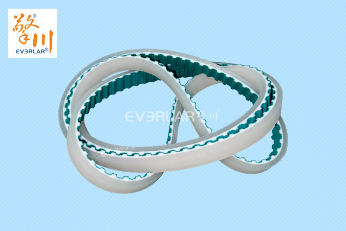 齒面綠布同步帶加透明PU耐磨防滑食品包裝生產(chǎn)線傳動帶聚氨酯齒形帶