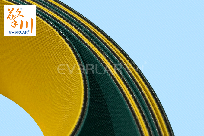 黃綠片基帶加打孔低噪音抗撕裂印刷紡織包裝行業(yè)高速傳動帶