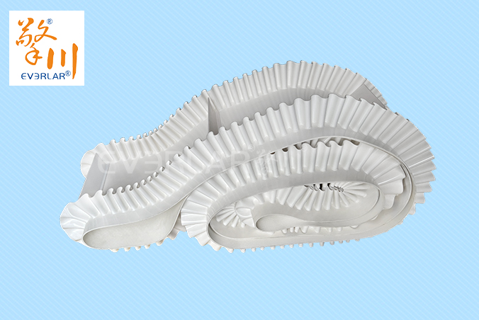 白色PVC輸送帶加擋板裙邊耐磨防側漏食品包裝機提升機輸送流水線皮帶