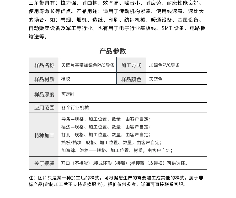 片基帶加齒形導(dǎo)條